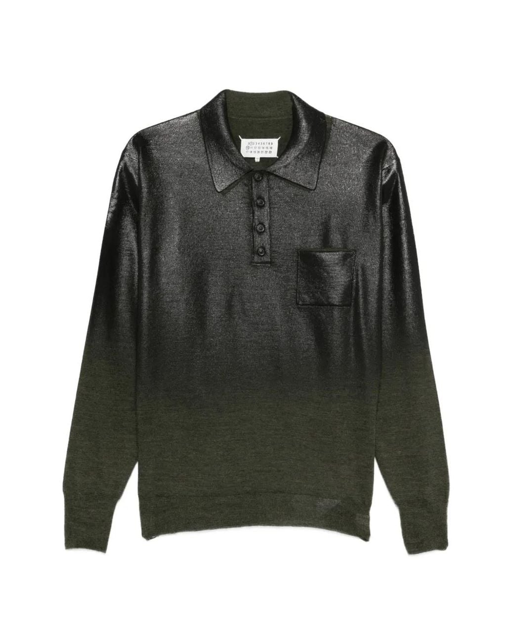 Maison Margiela Green Polo Shirt With Pocket for men