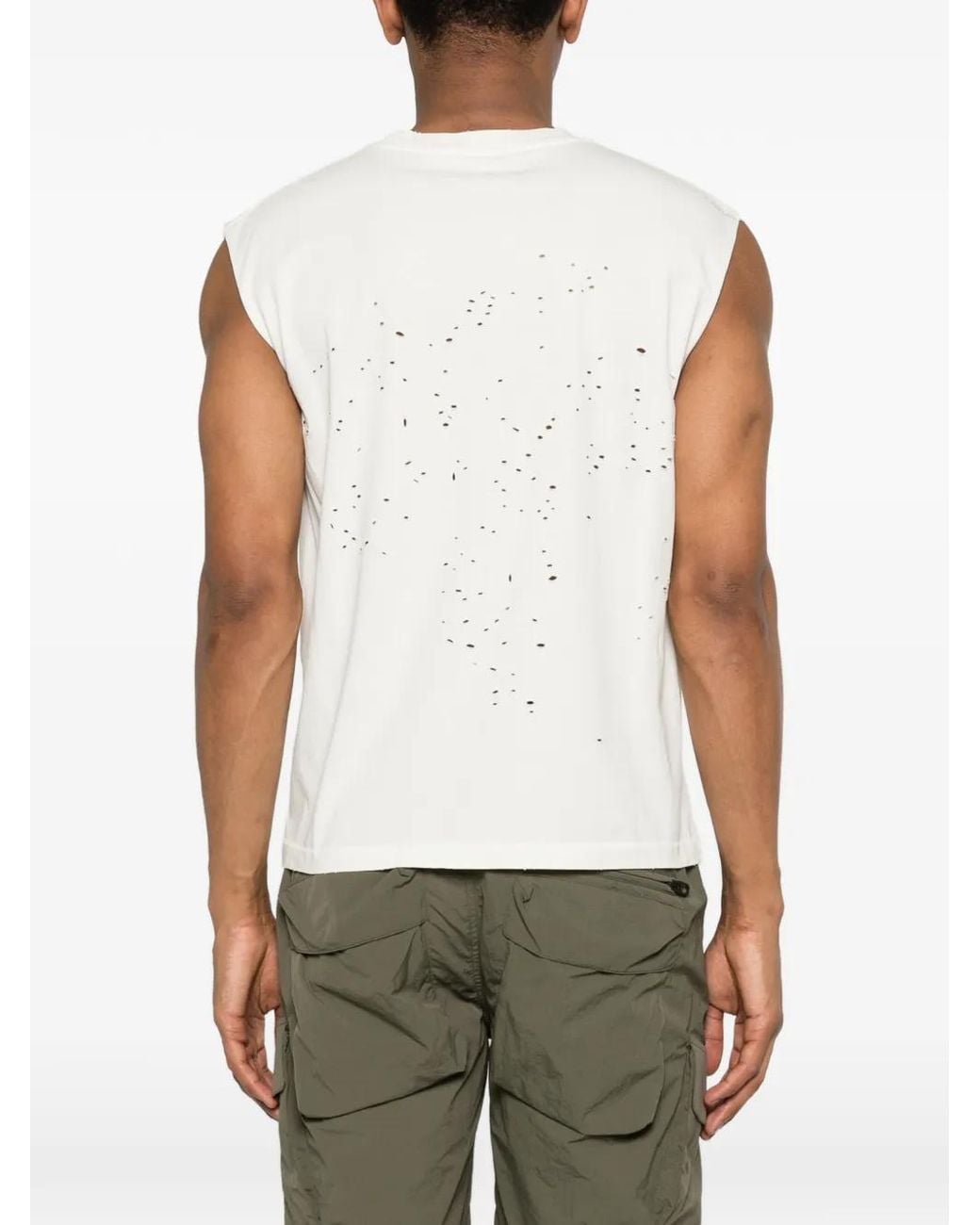 Satisfy White Crew-Neck Vest for men
