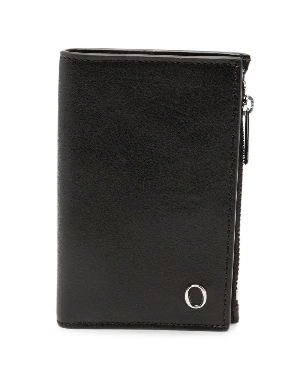 Orciani Black Logo-Plaque Bifold Wallet