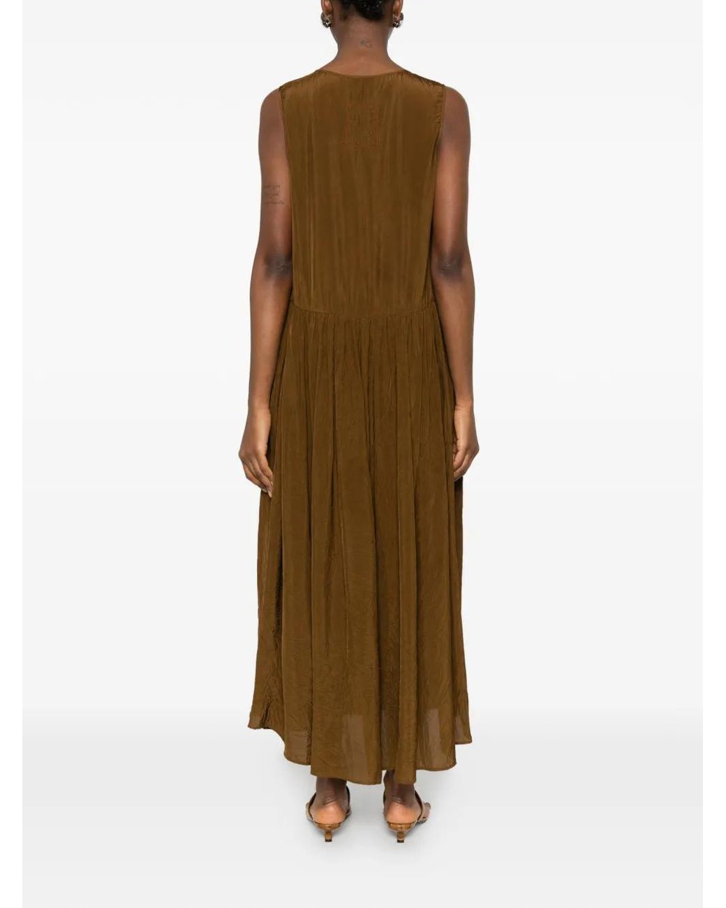 Uma Wang Natural Ardal Pleated Dress