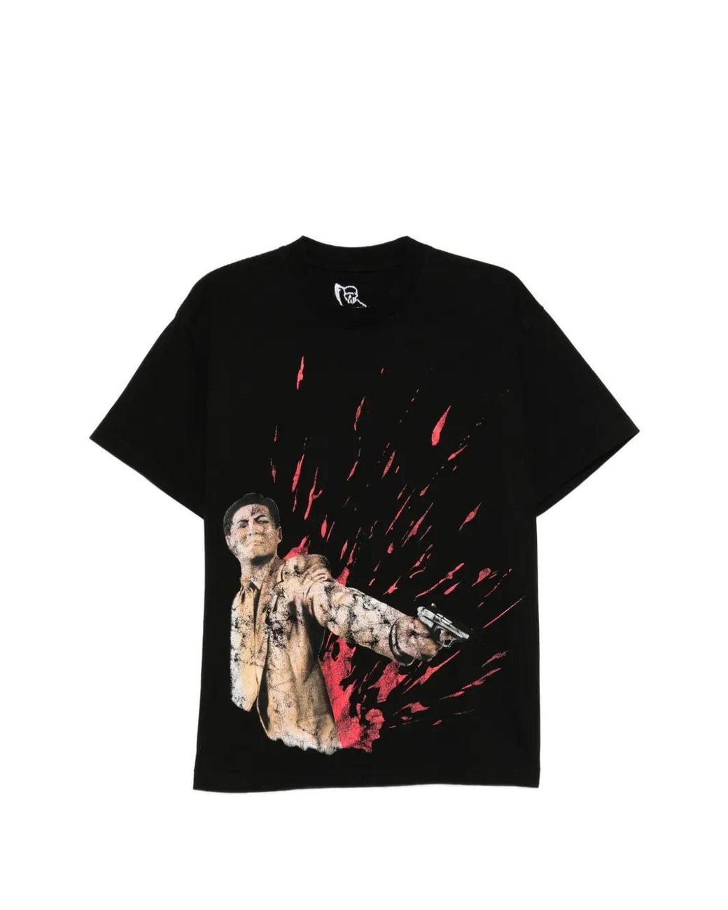 Warren Lotas Black Graphic-Print T-Shirt for men