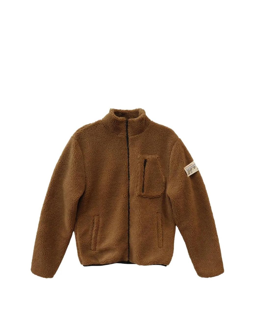 HTC Brown Zip-Up Teddy Jacket for men
