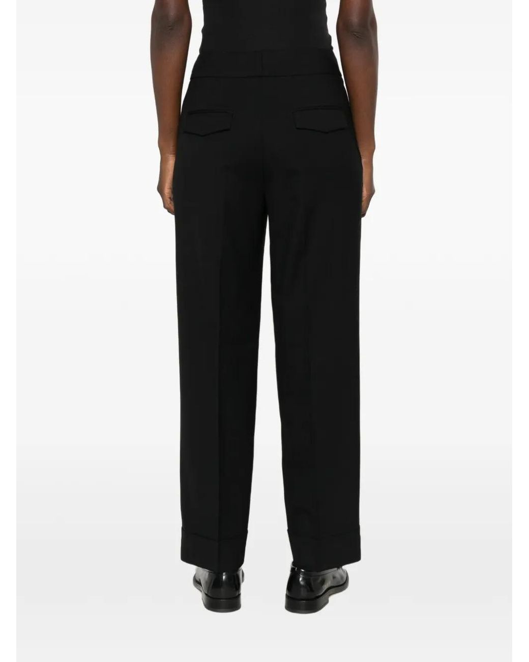 Peserico Black Pantalon De Costume À Coupe Droite