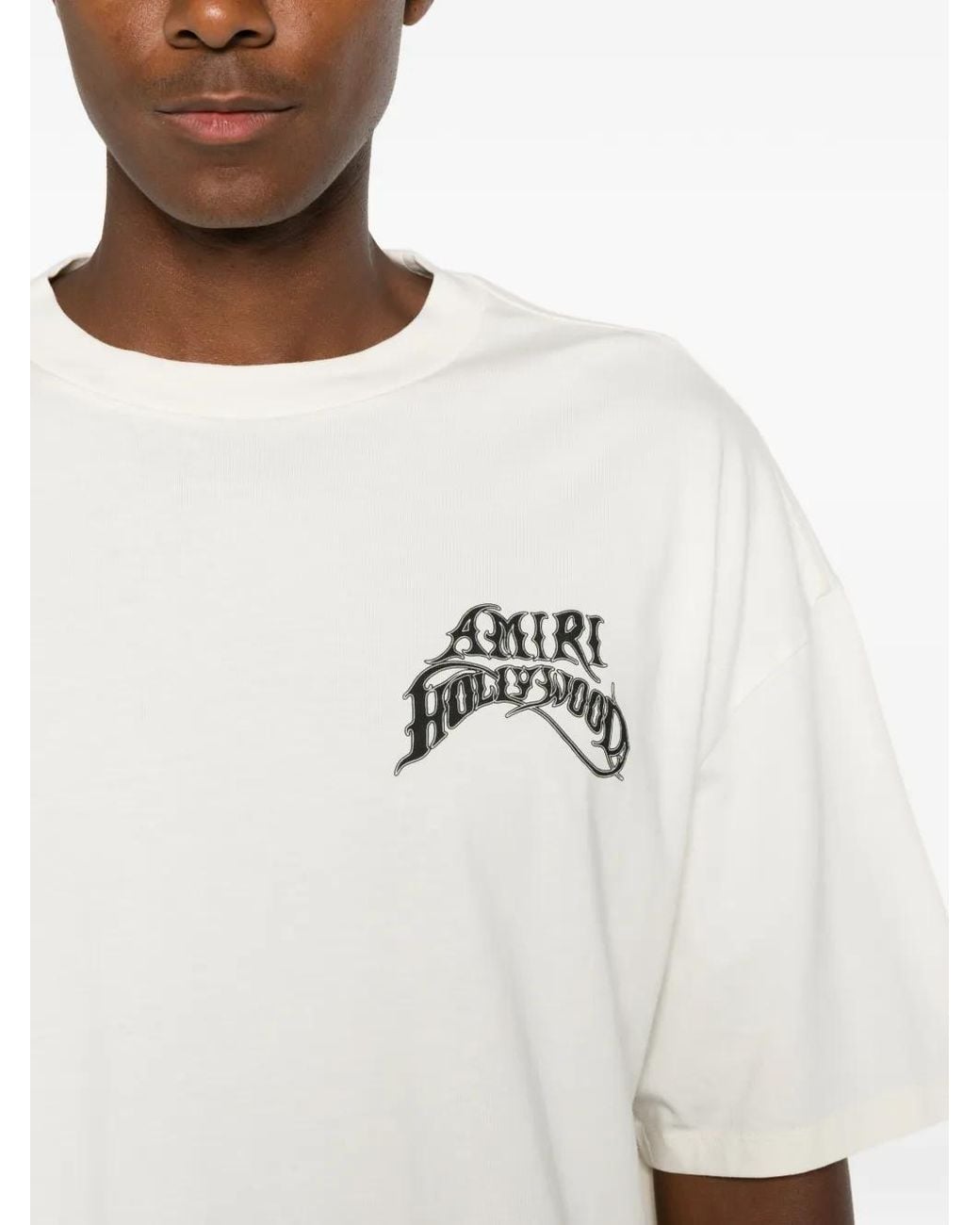 Amiri White Logo-Print T-Shirt for men