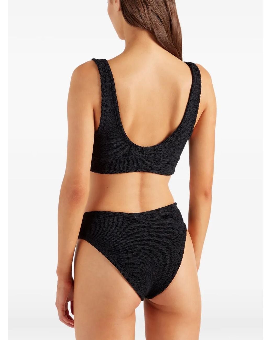 Hunza G Black Angel Textured-Finish Bikini