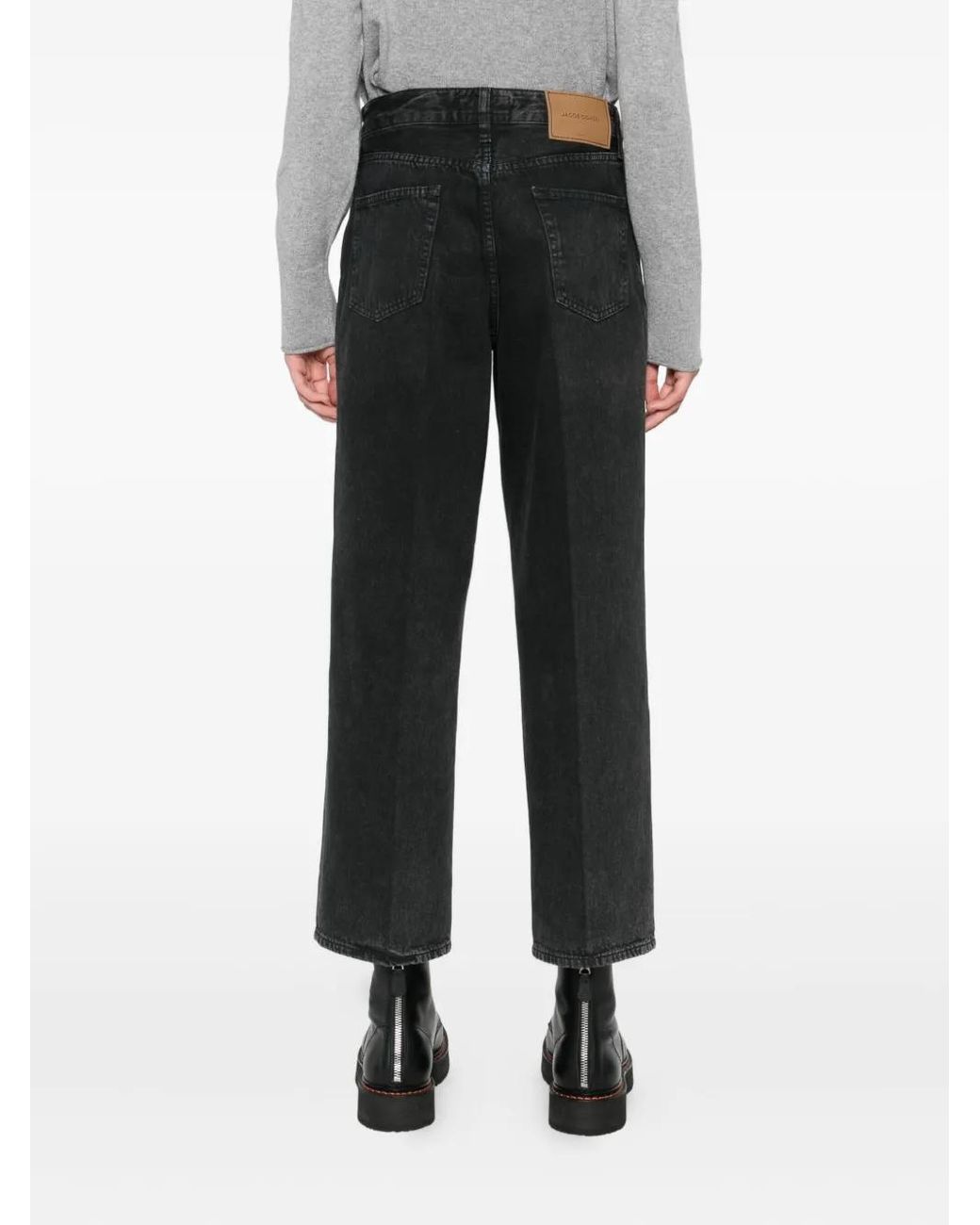 Jacob Cohen Black Pressed-Crease Jeans