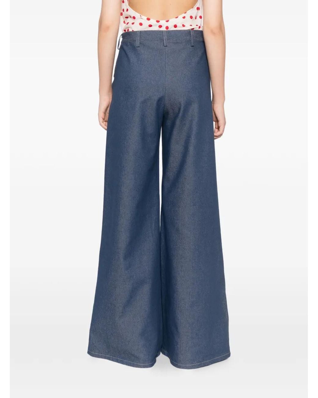 BLAKLACE Blue Cutout Trousers