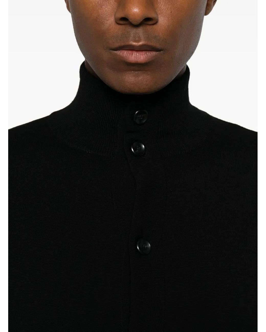 Hōsio Wollen Vest in het Black voor heren