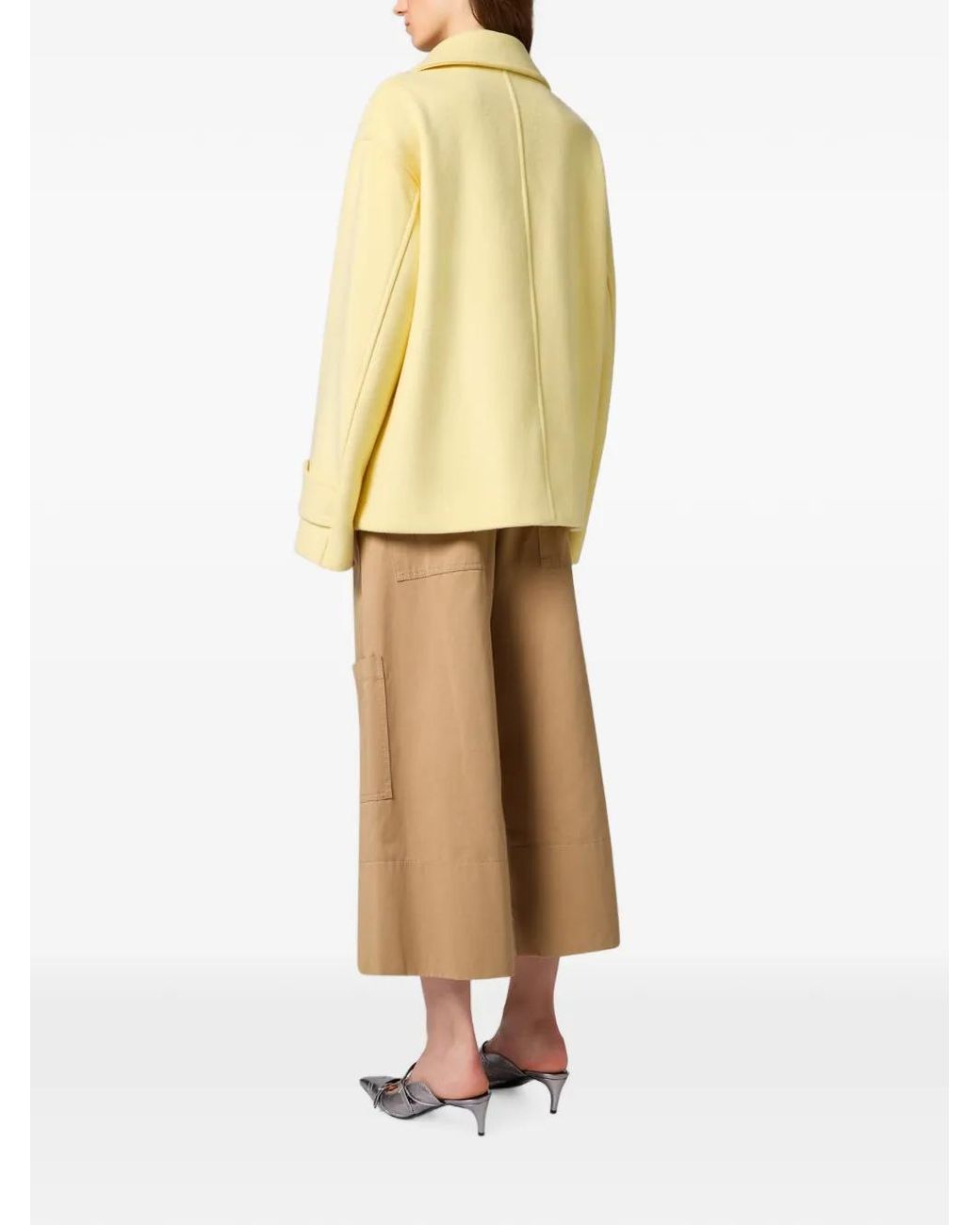 MSGM Metallic Double-Breasted Button-Cuff Jacket