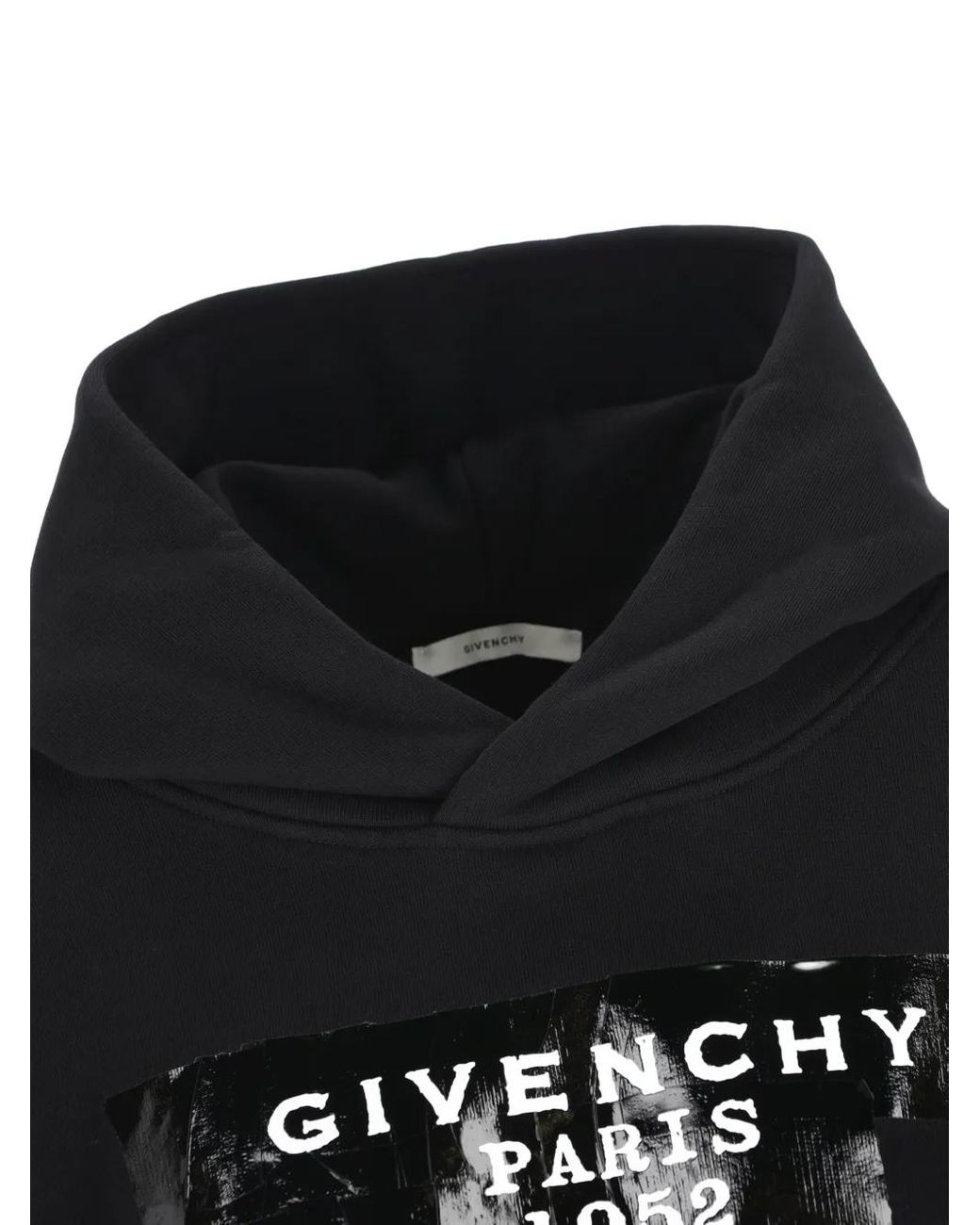 Givenchy Black Logo-Print Cotton Hoodie
