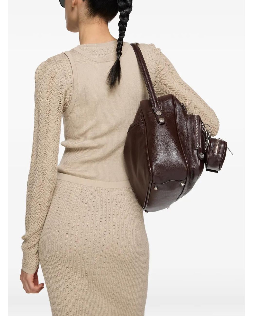 Acne White Long-Sleeve Midi Dress