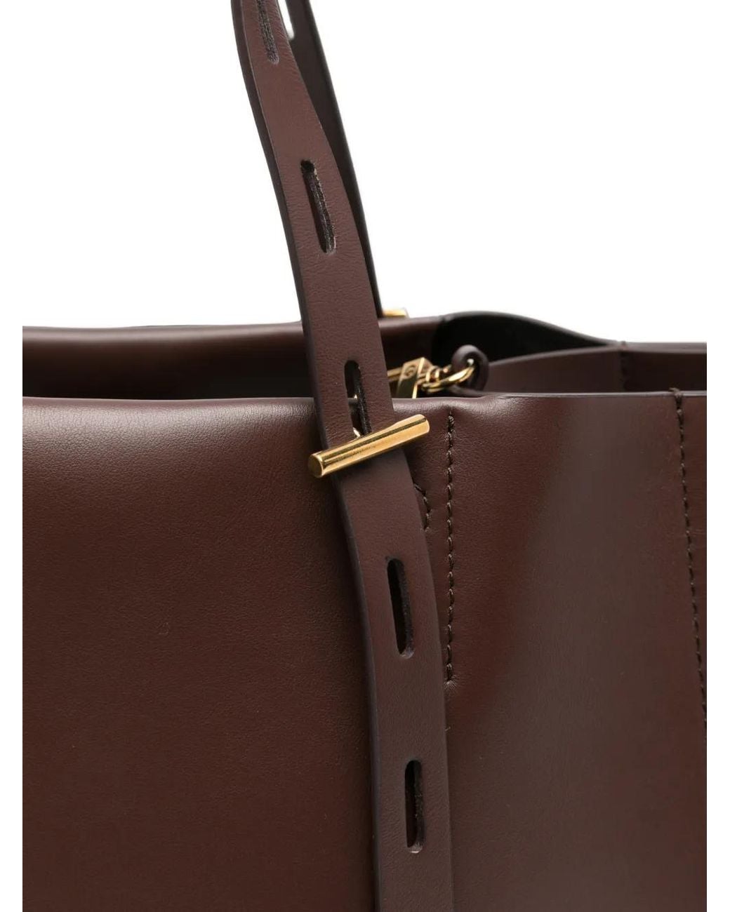 MINOBOSSI Brown Paula Leather Tote Bag