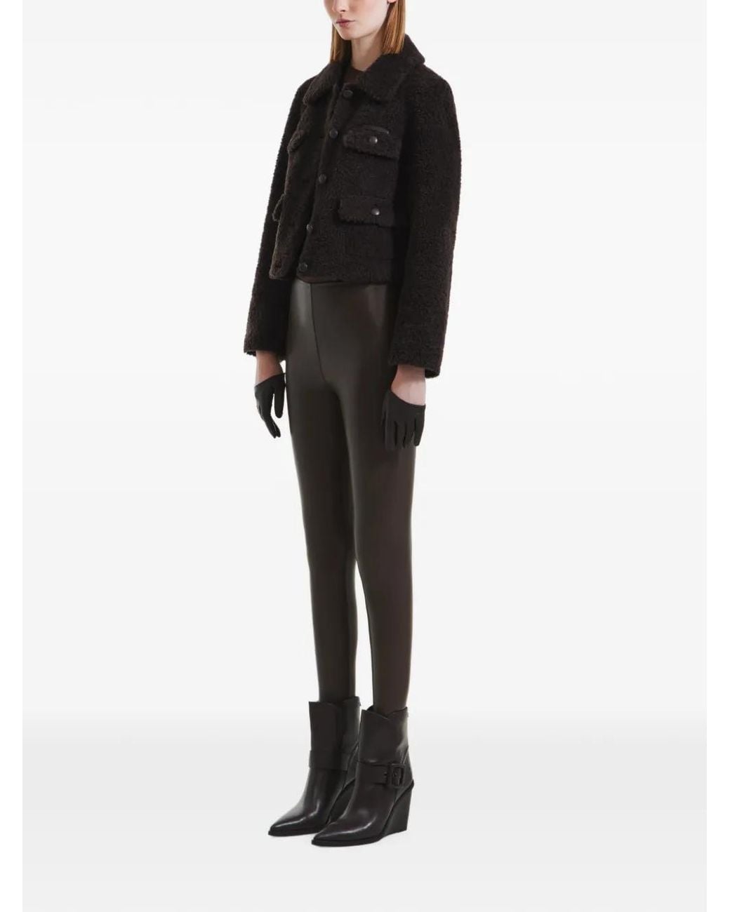 Rudsak Black Blair Cropped Shearling Jacket
