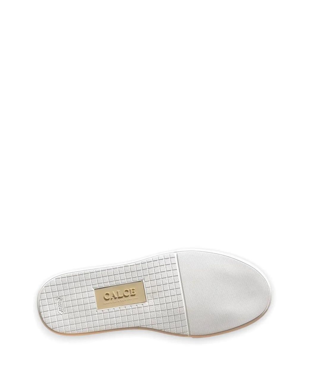 Calce White Baskets En Daim À Design Tressé for men