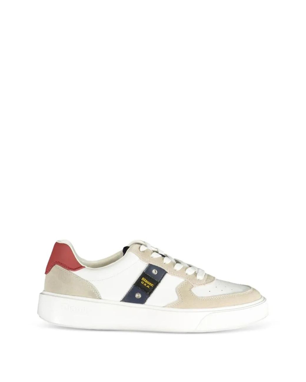 Blauer White Low Top Sneakers for men