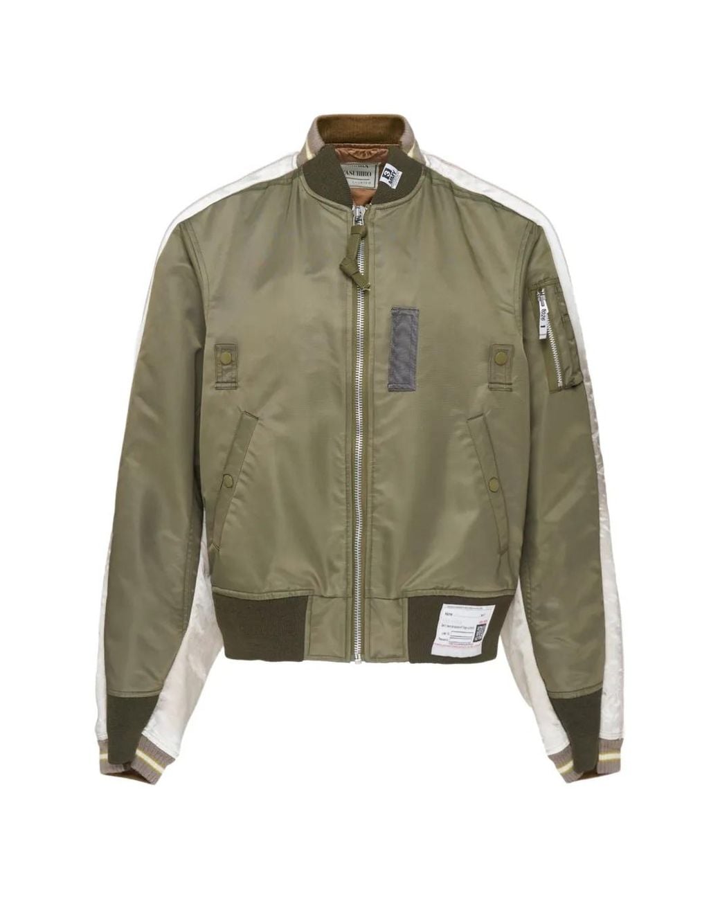 Maison Mihara Yasuhiro Green Ma-1 Sukajan Zip-Fastening Jacket for men