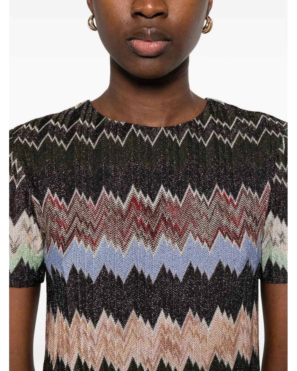Missoni Black Zig Zag Short Dress