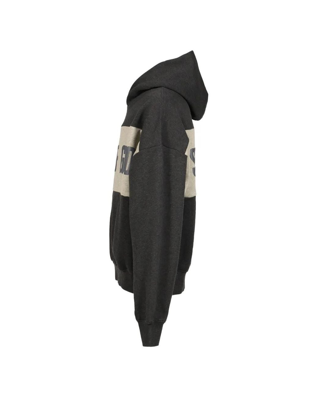 Sudadera Corta A Paneles Con Capucha Essentials de hombre de color Black