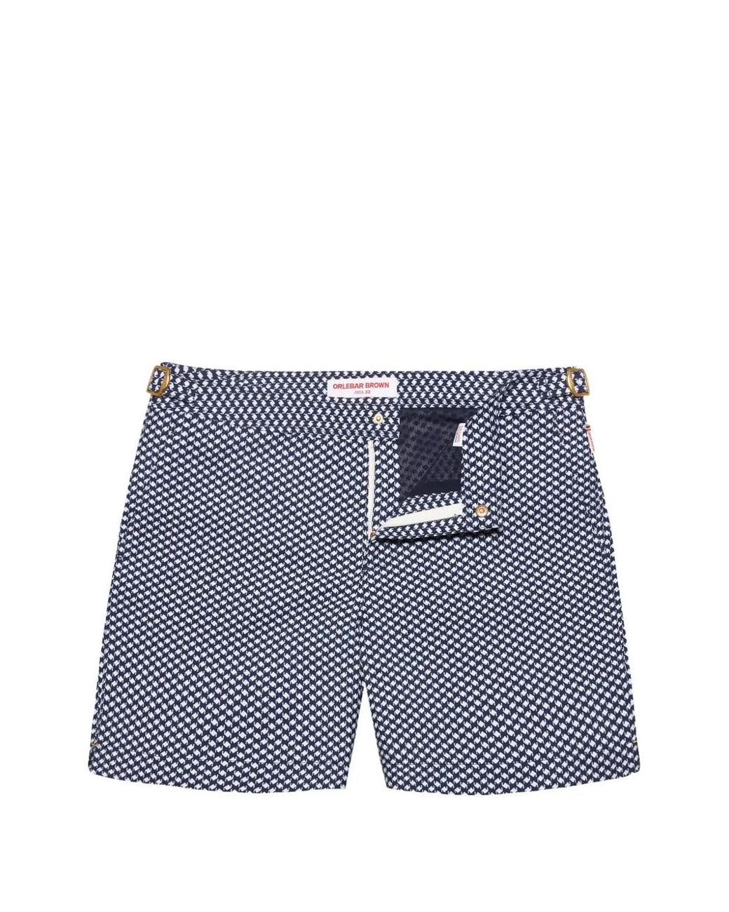 Orlebar Brown Blue Bulldog Jacquard Swim Shorts for men