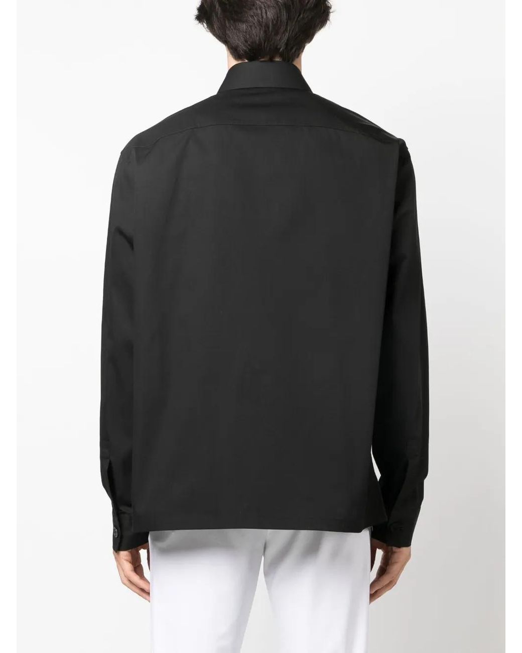 Balmain Overhemd Met Logopatch in het Black voor heren