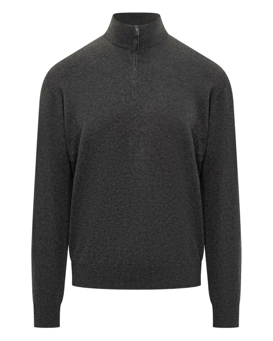 FILIPPO DE LAURENTIIS Gray Half-Zip Sweater for men