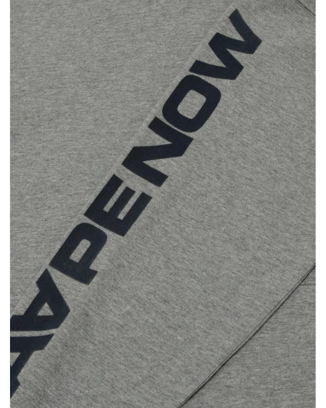 Aape By A Bathing Ape Gray Logo-Details Hoodie for men
