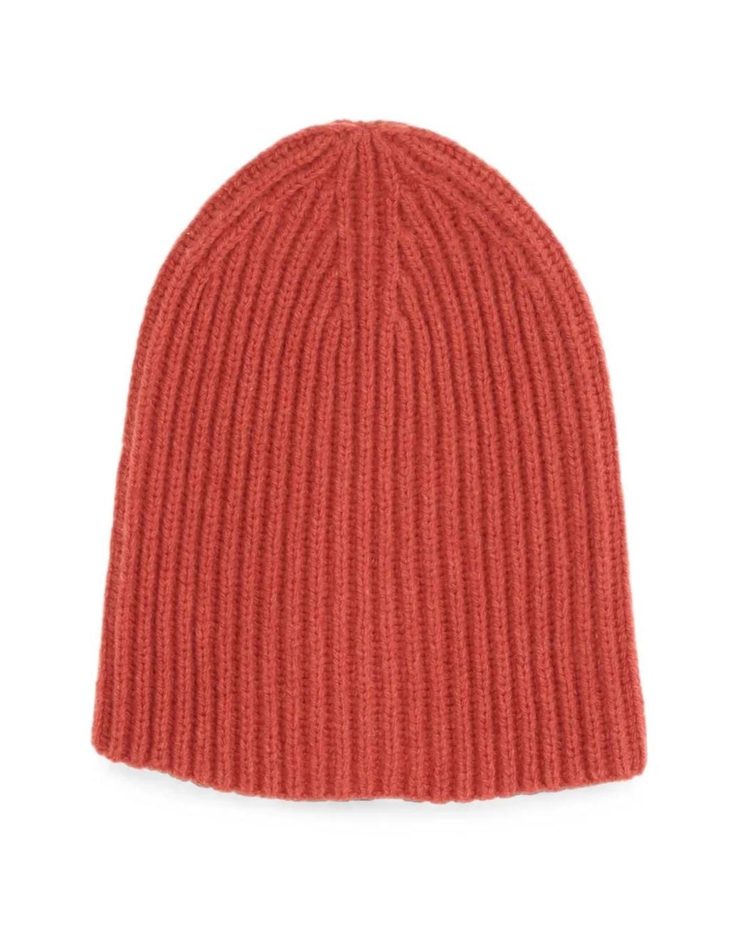 Umit Benan Red Murray Ribbed-Knit Beanie Hat for men