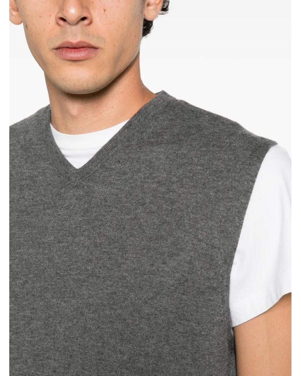 The Row Gray Rune V-Neck Vest for men
