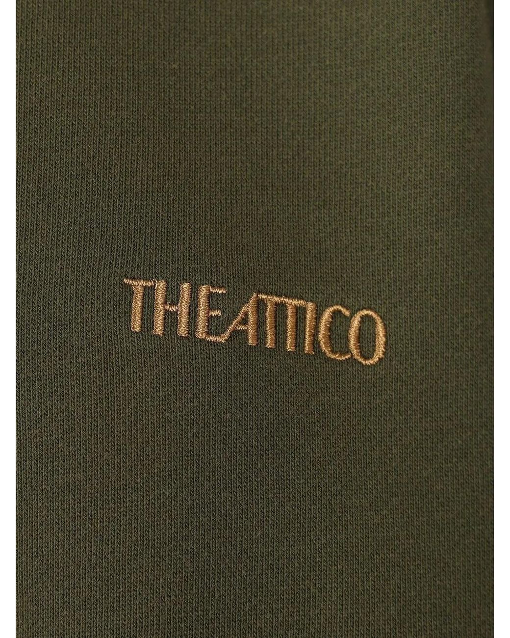 The Attico Green Sweat À Logo Brodé
