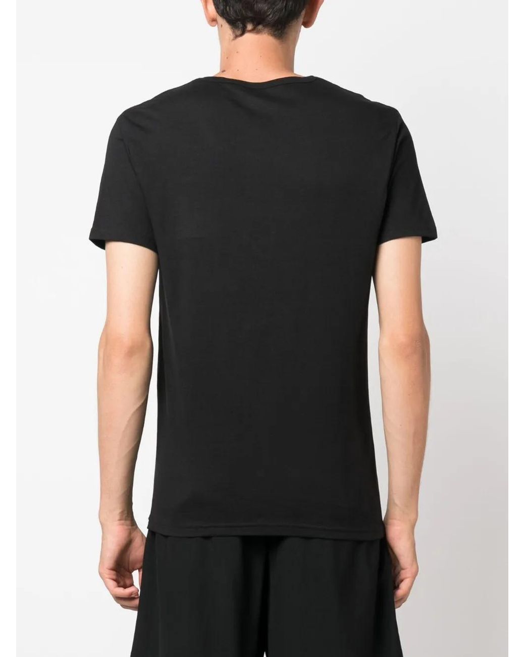 Paul Smith Black Crewneck Logo T-Shirt 5 Pack for men