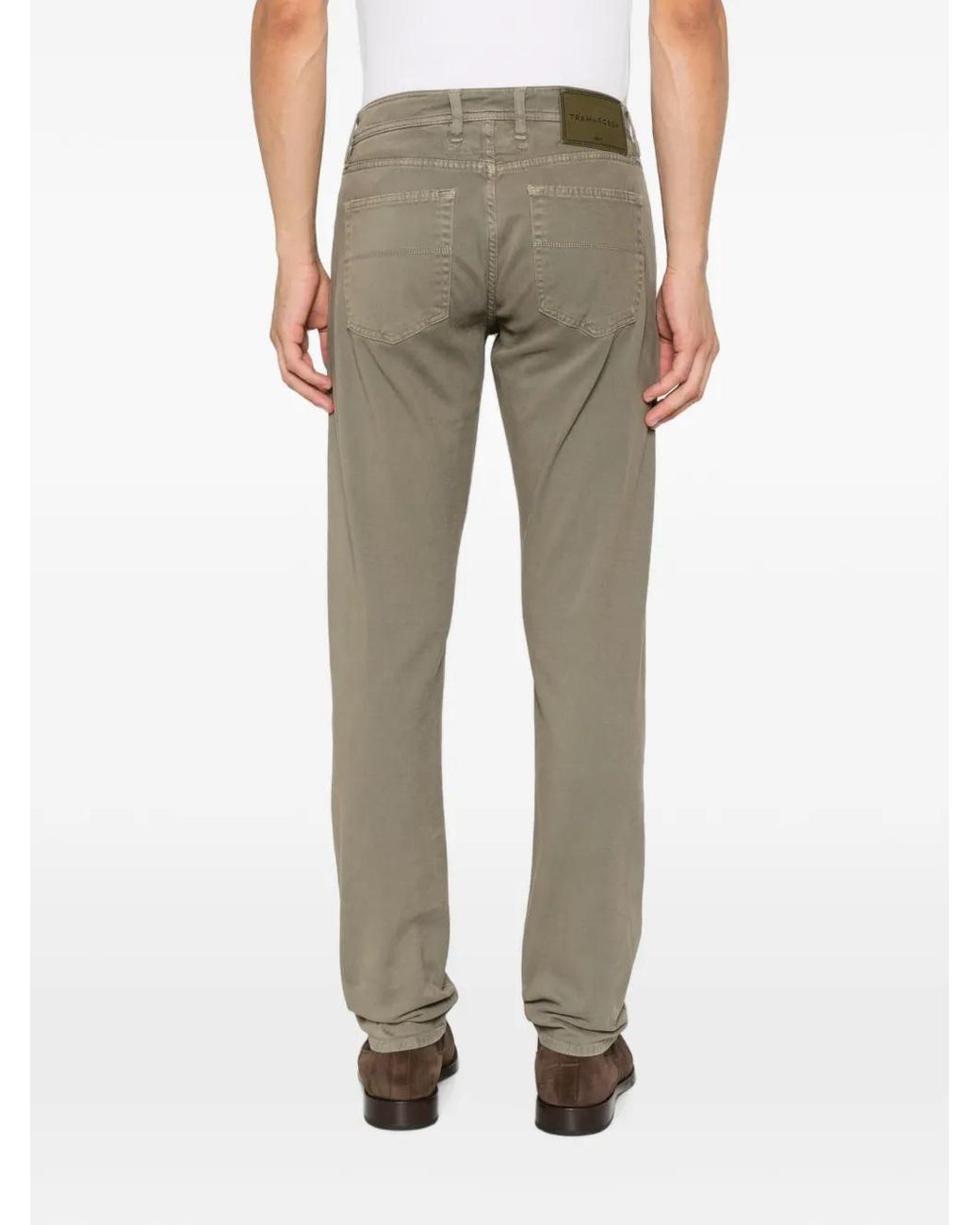 Sartoria Tramarossa Gray Pantalon Michelangelo À Plaque Logo for men