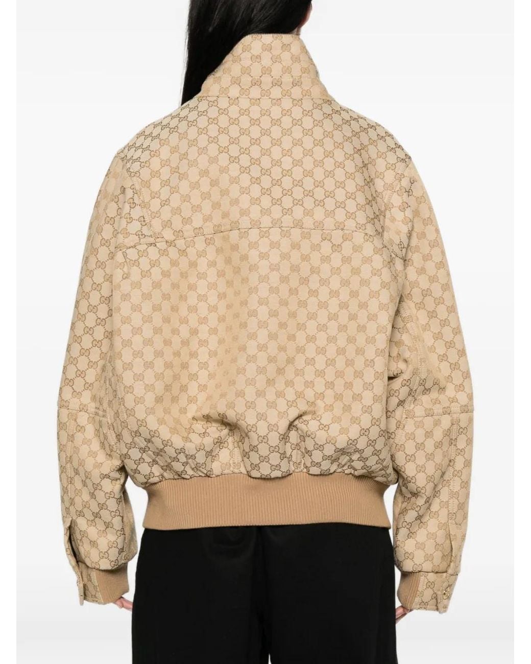 Gucci Gg Katoenen Canvas Jack Met Rits in het Natural