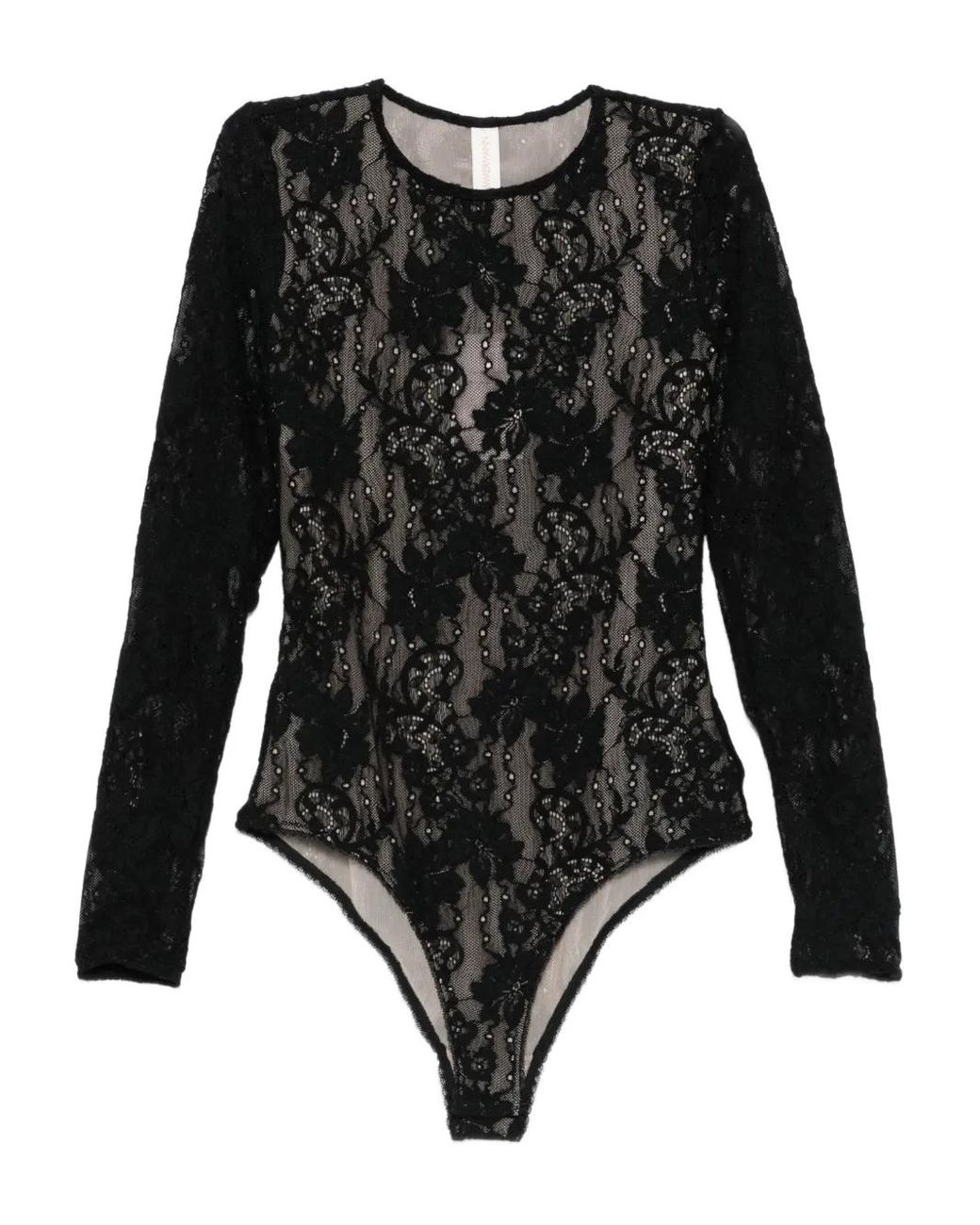 Zimmermann Black Stretch Lace Bodysuit Clothing