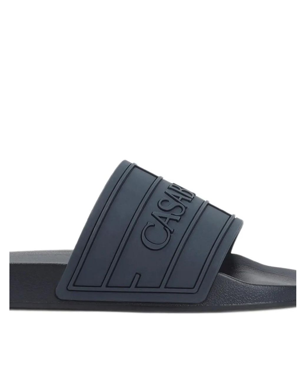 Casablanca Blue Logo Pool Slides for men