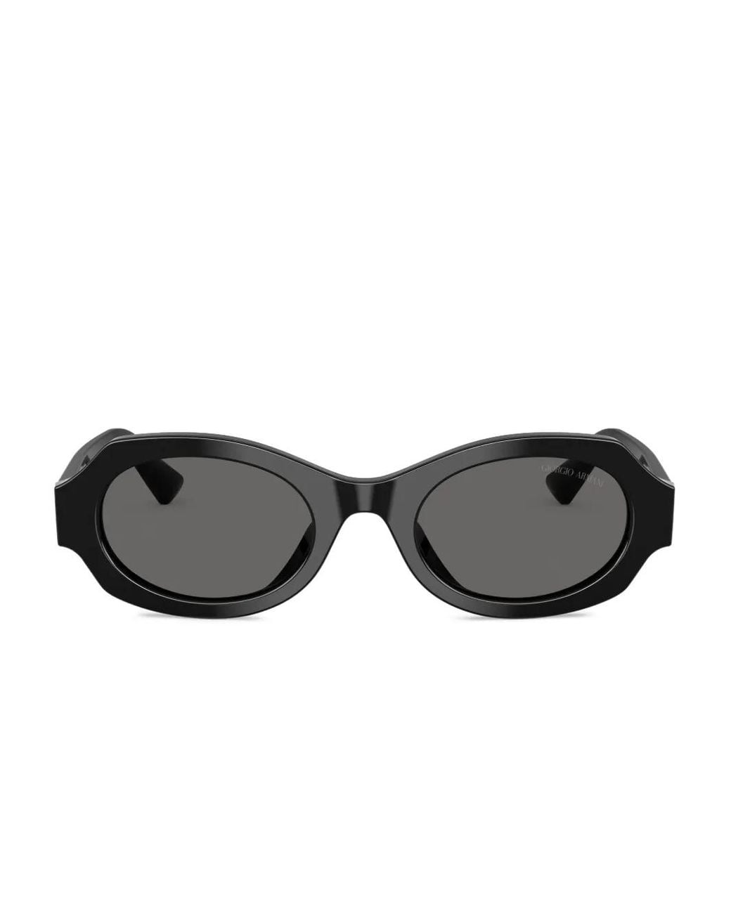 Giorgio Armani Black Oval-Frame Sunglasses