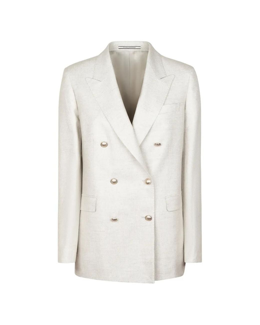 Tagliatore White Double-Breasted Blazer