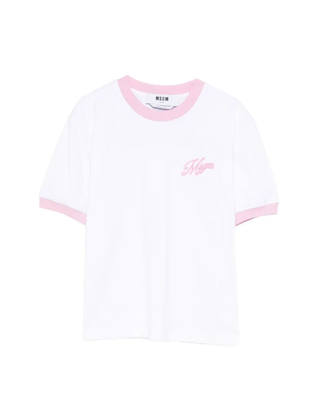 Camiseta Bordada MSGM de color White