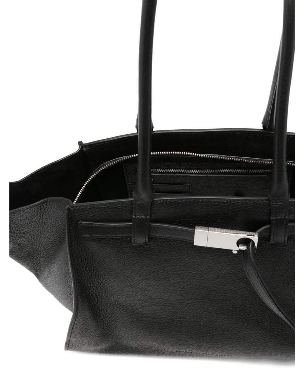 Benedetta Bruzziches Black Leather Tote Bag