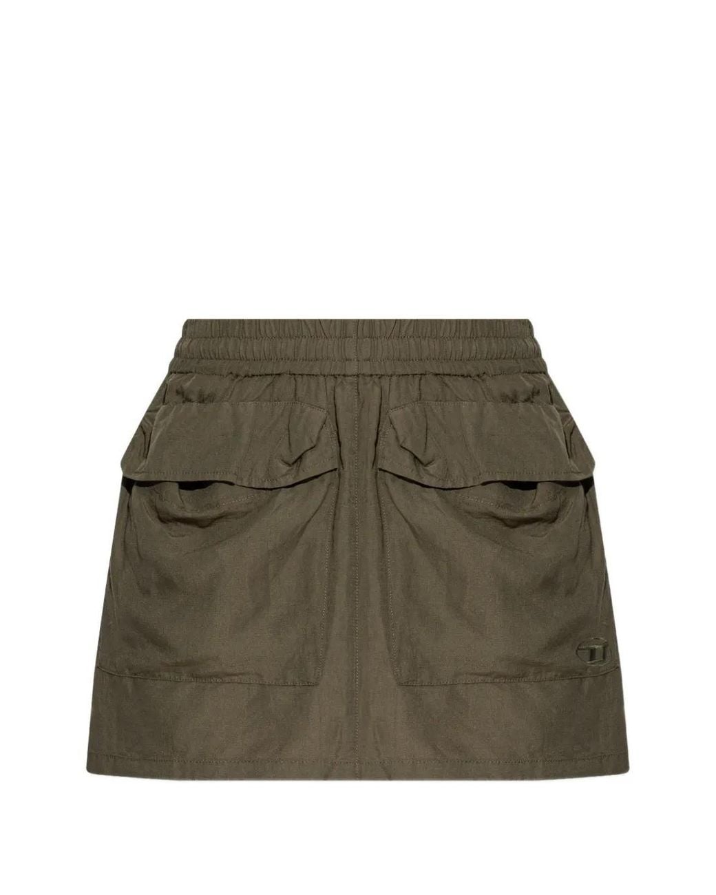 DIESEL Green O-Cean-S2 Pocket Elasticated Mini Skirt