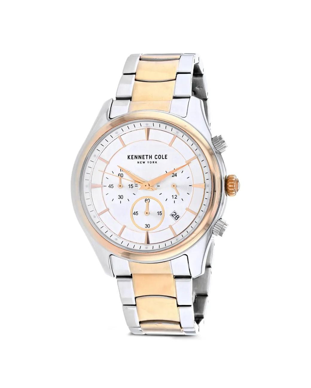 Kenneth Cole Metallic Montre Chronographe À Date 45,5 Mm for men