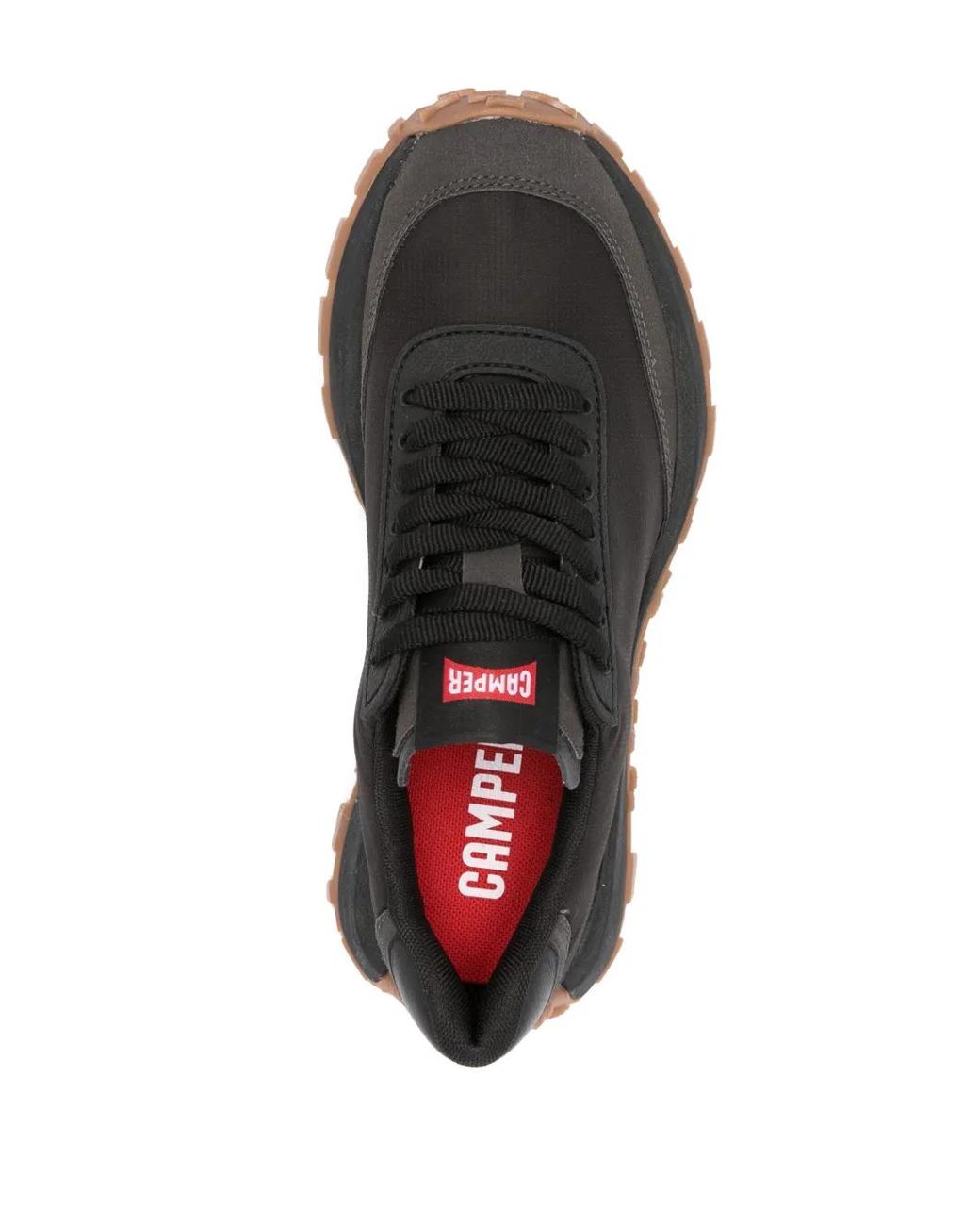 Camper Black Drift Trail Logo-Patch Sneakers