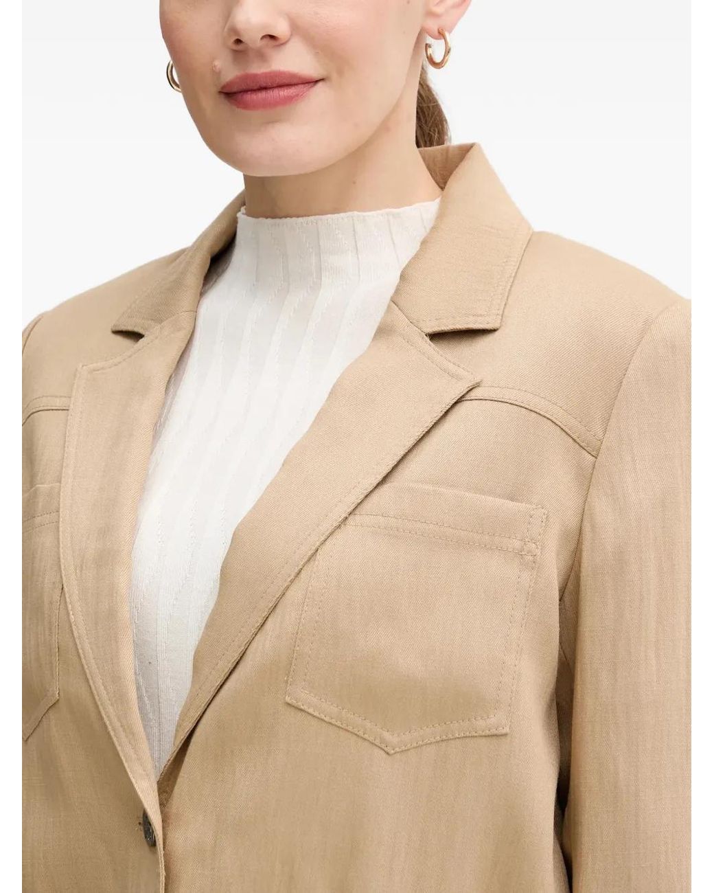 DKNY Natural Chest-Pockets Jacket