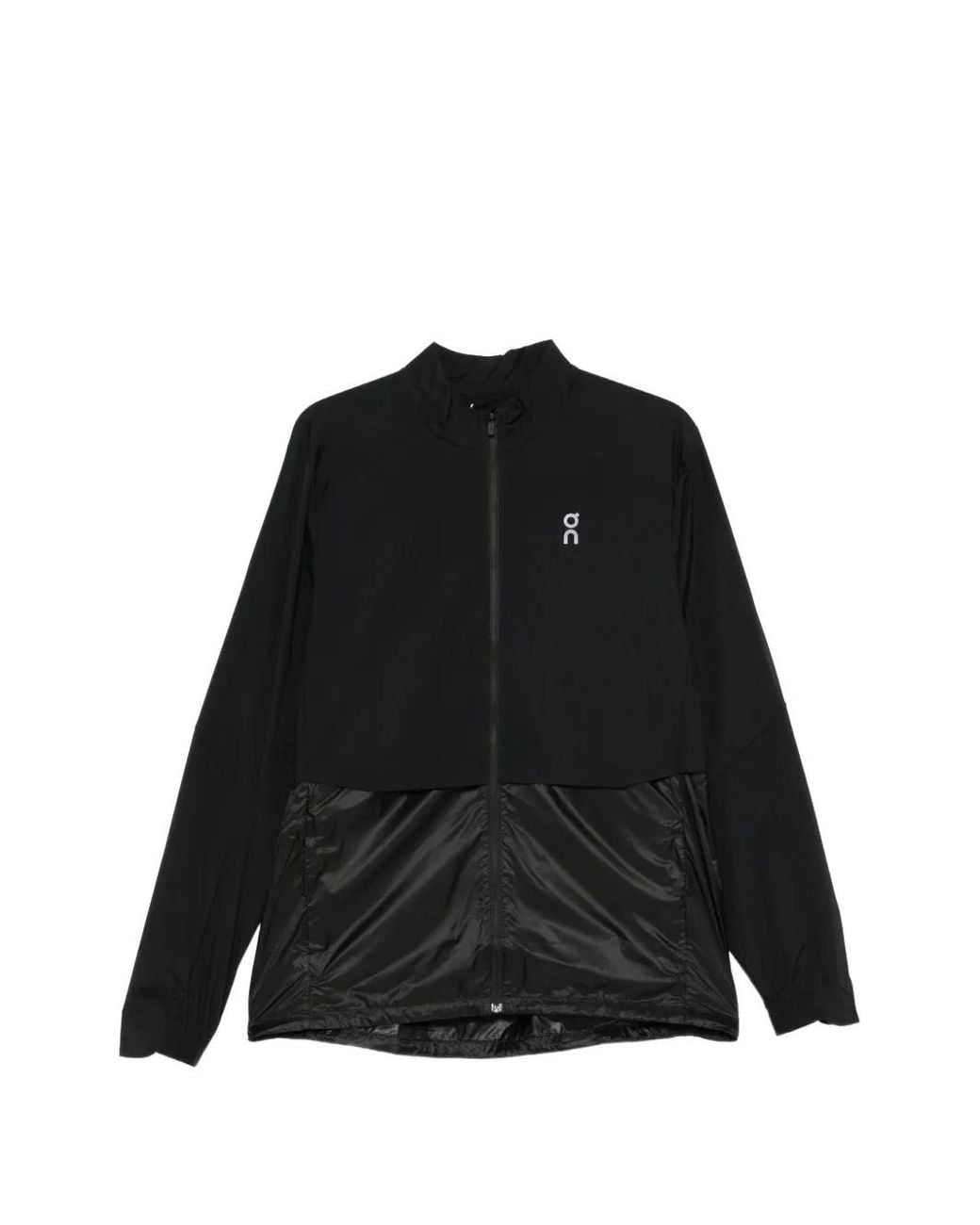 On Shoes Black Panelled Zip-Up Jacket for men