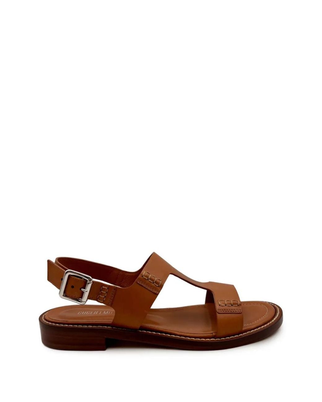 Guglielmo Rotta Brown Leather Sandals