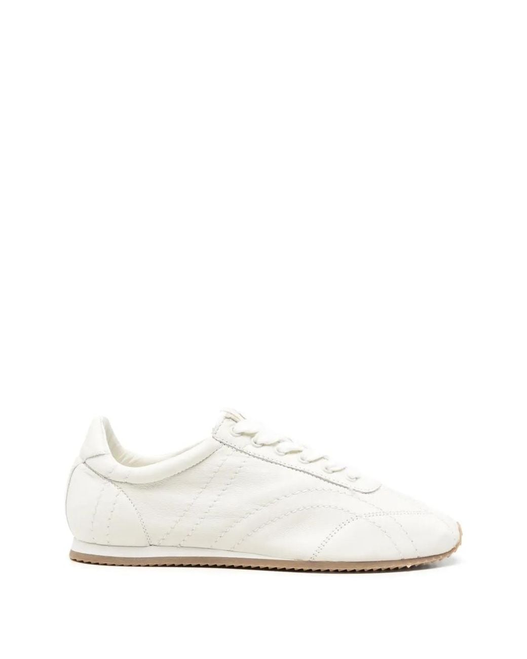 Totême White Flex Nappa Leather Sneakers