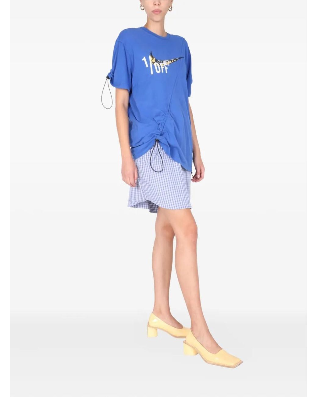 1/OFF Blue Drawstring Dress