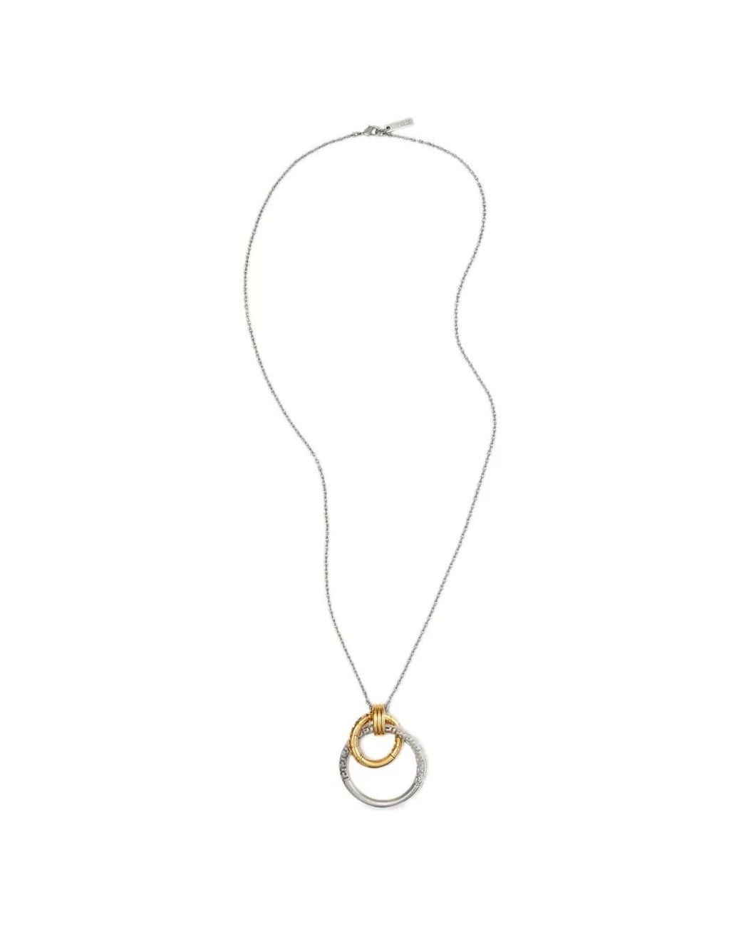 Collar Con Anilla Greca Versace de color White