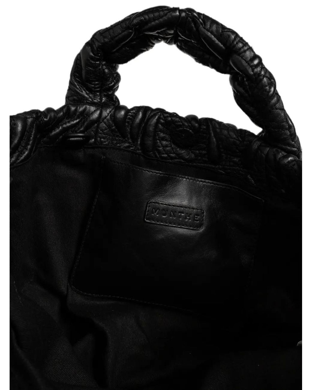 Munthe Black Lix Quilted Tote Bag
