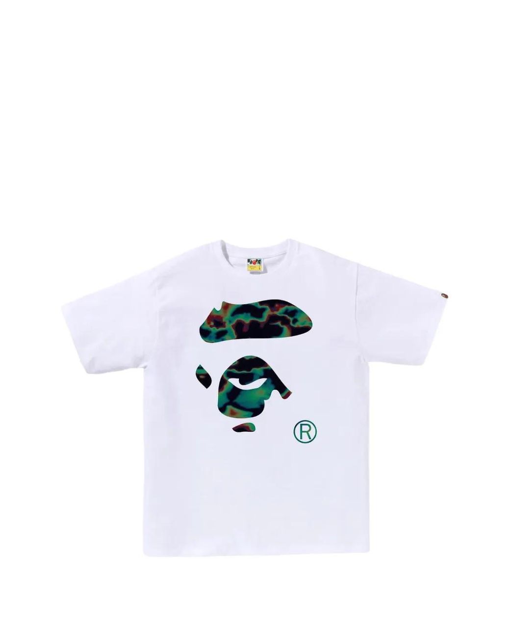 A Bathing Ape White Thermography Ape Face T-Shirt for men