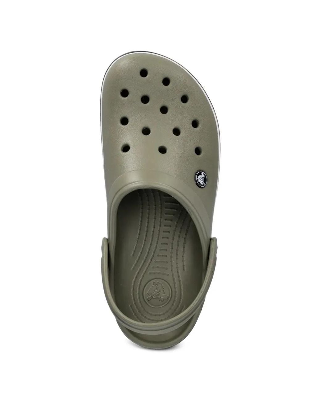 CROCSTM White Crocband Perforated Logo-Patch Mules